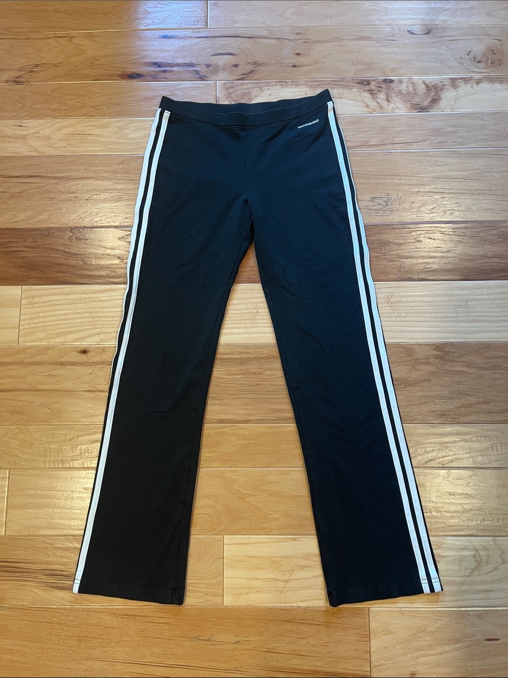 Brand New Woman’s Black Straight Leg Pants with White Side Stripes